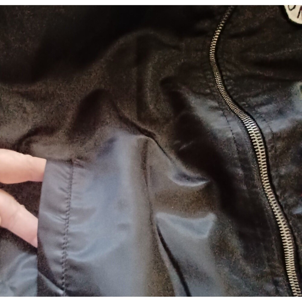 Bleecker & Mercer Sz Large Men Bomber‎ Jacket w/Patches Pilot Military Aviation - Picture 7 of 14
